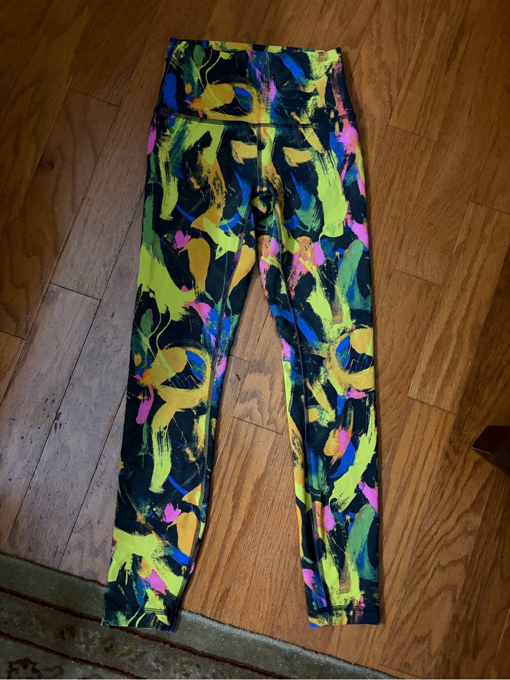 Lululemon Wunder Under Multicolor Abstract Print Leggings Size 4